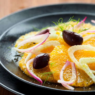 Rezept für Orangensalat mit Oliven